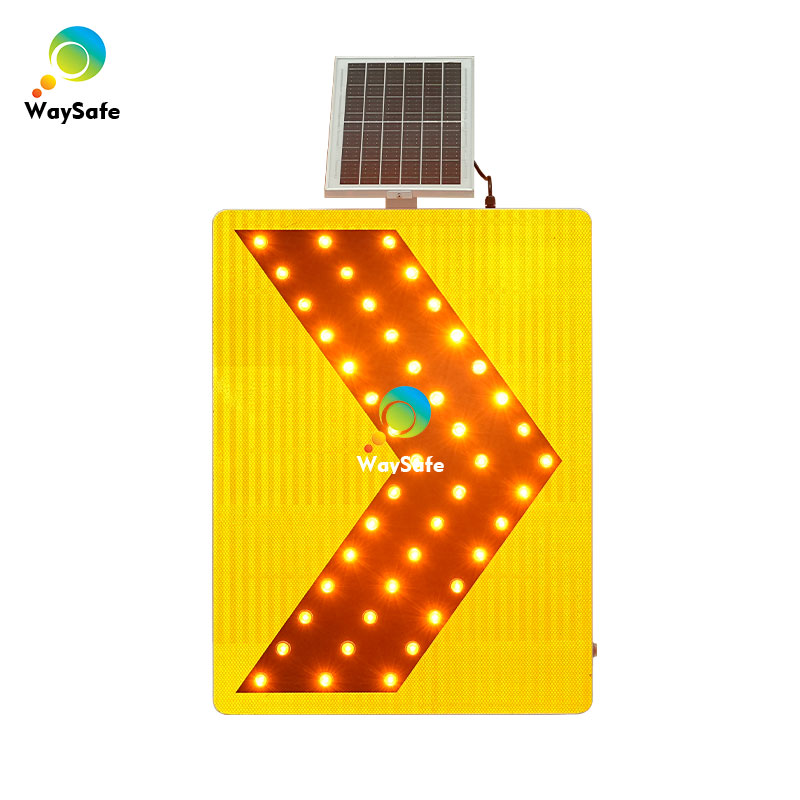 600x800mm Aluminum Herringbone V Shaped High Speed Curve Flashing Solar LED Chevron Arrow Traffic Sign Board Detachable Sides