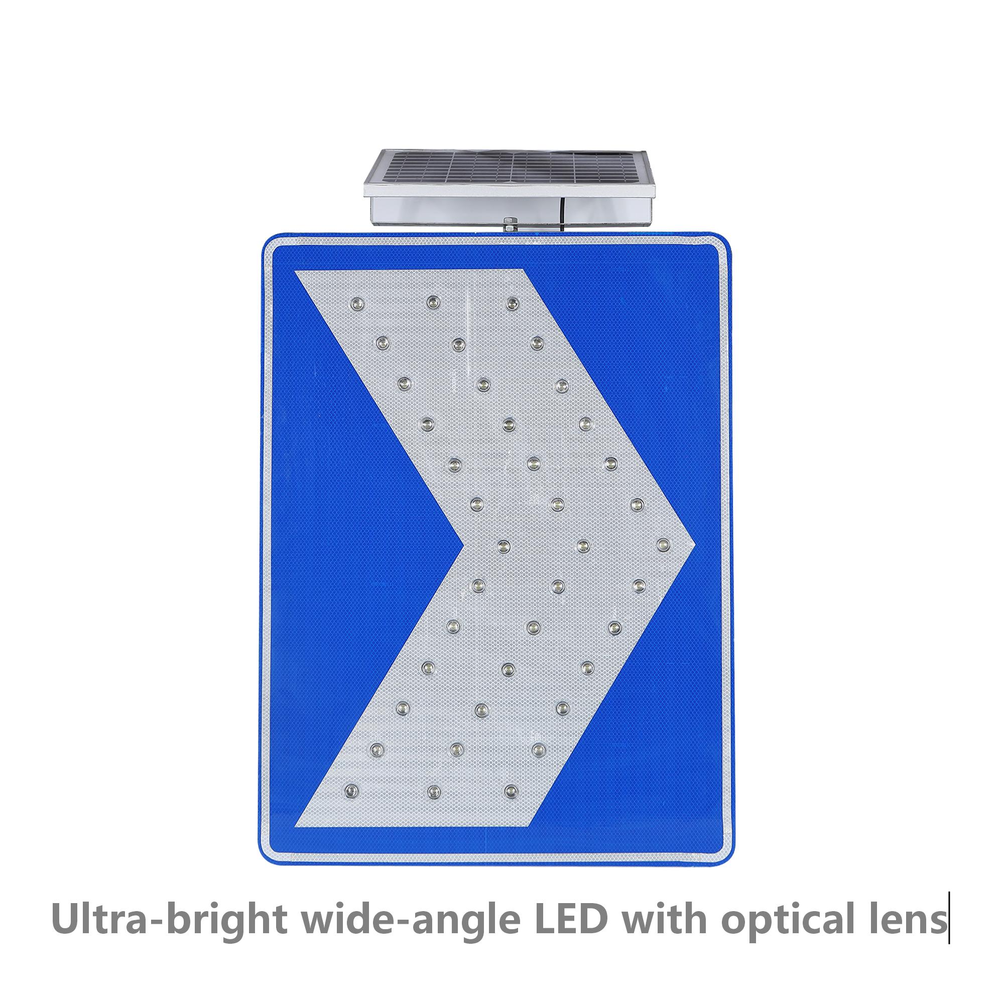 Factory Price Solar Powered LED Arrow Sign Directional Arrow Sign Chevron Guidance Road Signs Road Signage for Traffic Safety