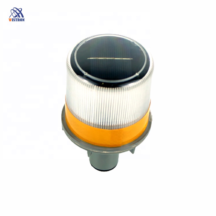Barricade Solar LED Beacon Light Waterproof Blinking Amber LED Strobe Traffic Cone Flashing Warning Light