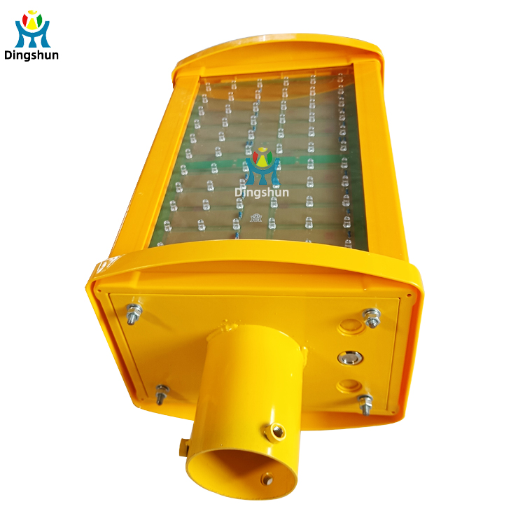 Solar Powered LED Strobe Warning Light, IP65 Waterproof, Red/Yellow Flashing, for Highway and Construction Zone Safety