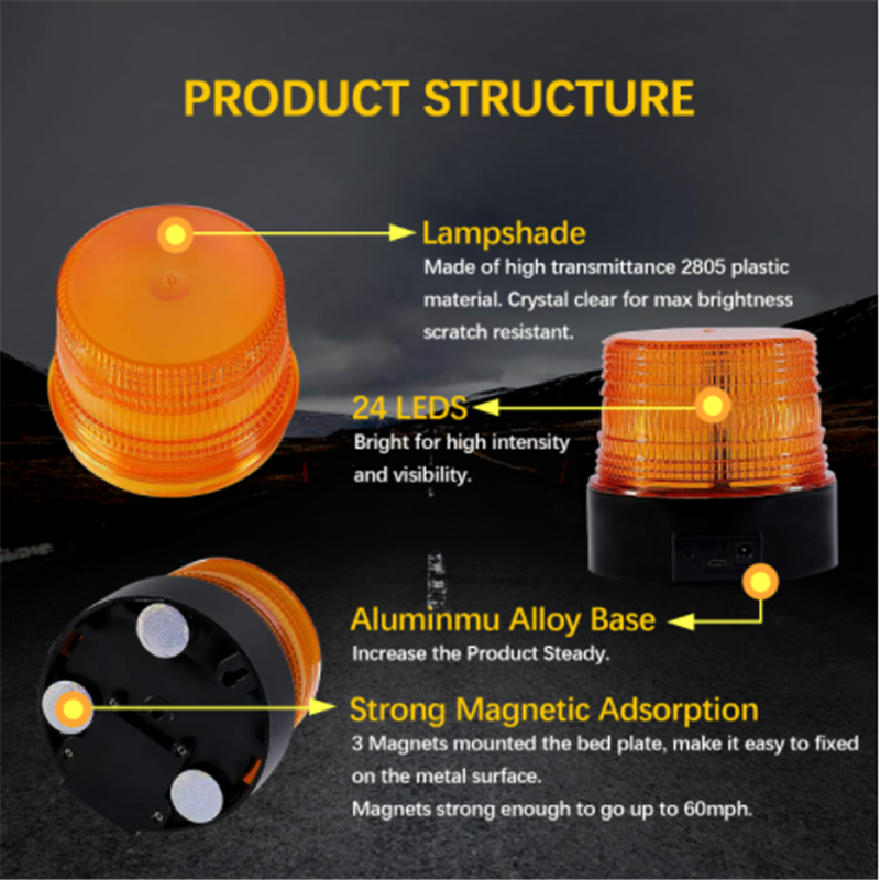Toptree Car Emergency Led Warning Amber Strobe Light Sales Amber Beacon Lights