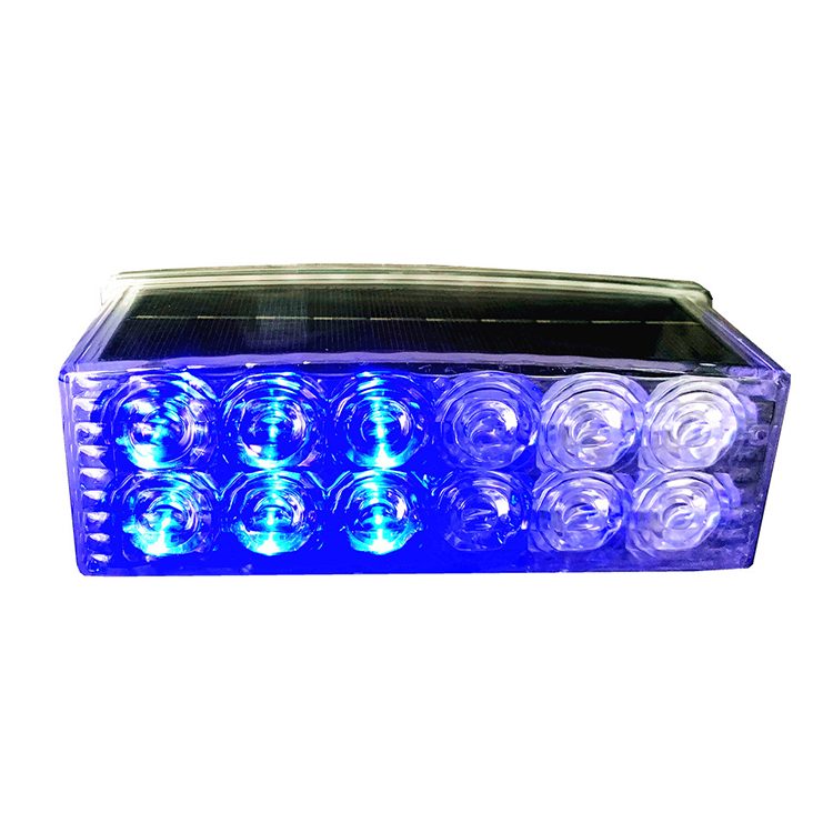Red and Blue Road Construction Traffic signal Safety Emergency Strobe Flashing Led Solar Warning Light