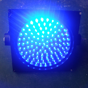 Traffic Light 300mm Solar LED Blue Flashing Warning Light Road Blinker