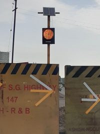 Solar Amber Blinker assembly side