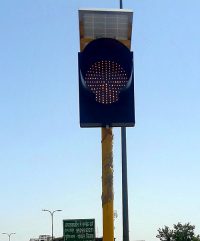 Solar Amber Blinker Light front view