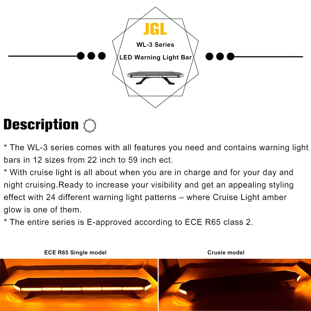 Extreme Bright Intensity Construction Detachable Rooftop Low Profile Hazard Flash Light