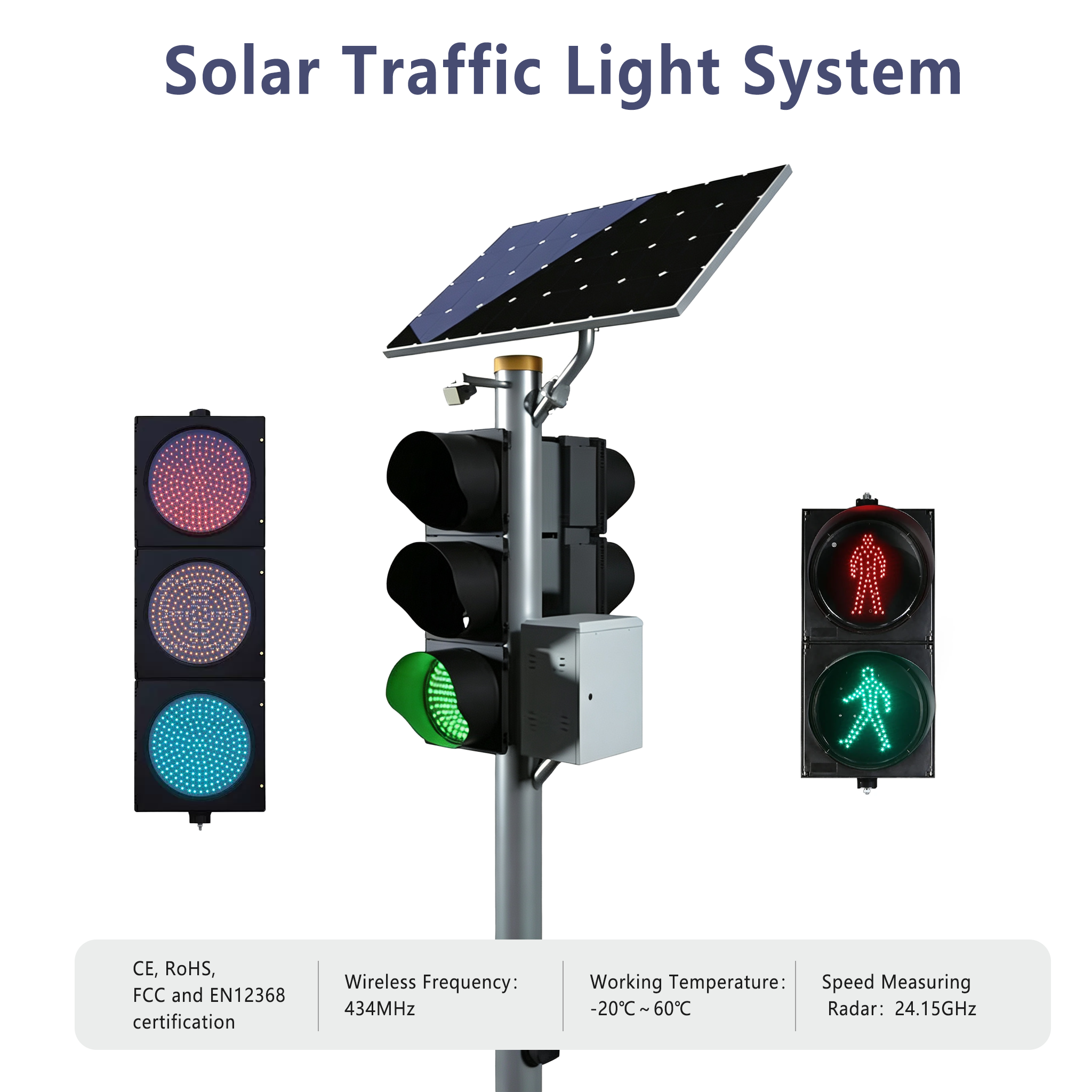 Red Yellow Amber Road Safety Blinker Solar Powered Led Flashing Warning Warning Light for for Highway, Mine & Construction Site