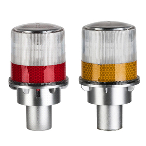 Solar Flashing Red Road Safety Warning Light