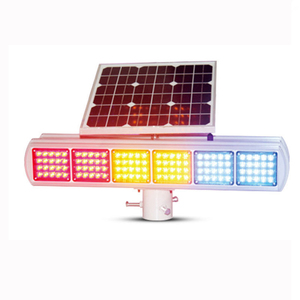 Solar Panel Warning Lights Road Safety Two-Side Rapid Flashing Beacon