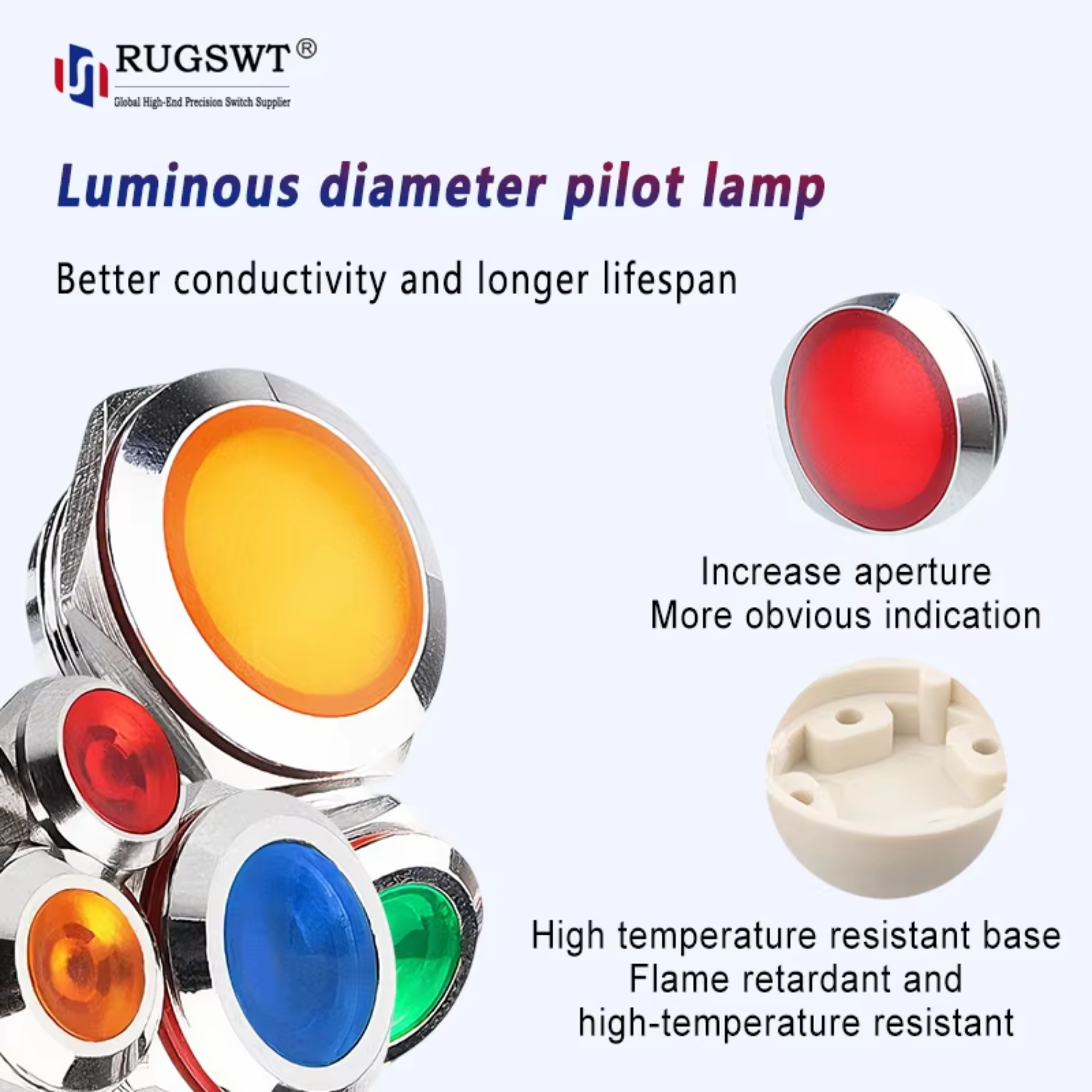 Factory Custom 12V LED Warning Light Amber Red Blue Emergency Strobe Beacon Flashing Lamp for Construction Vehicle