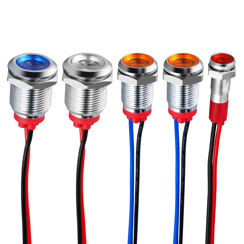 Factory Custom 12V LED Warning Light Amber Red Blue Emergency Strobe Beacon Flashing Lamp for Construction Vehicle