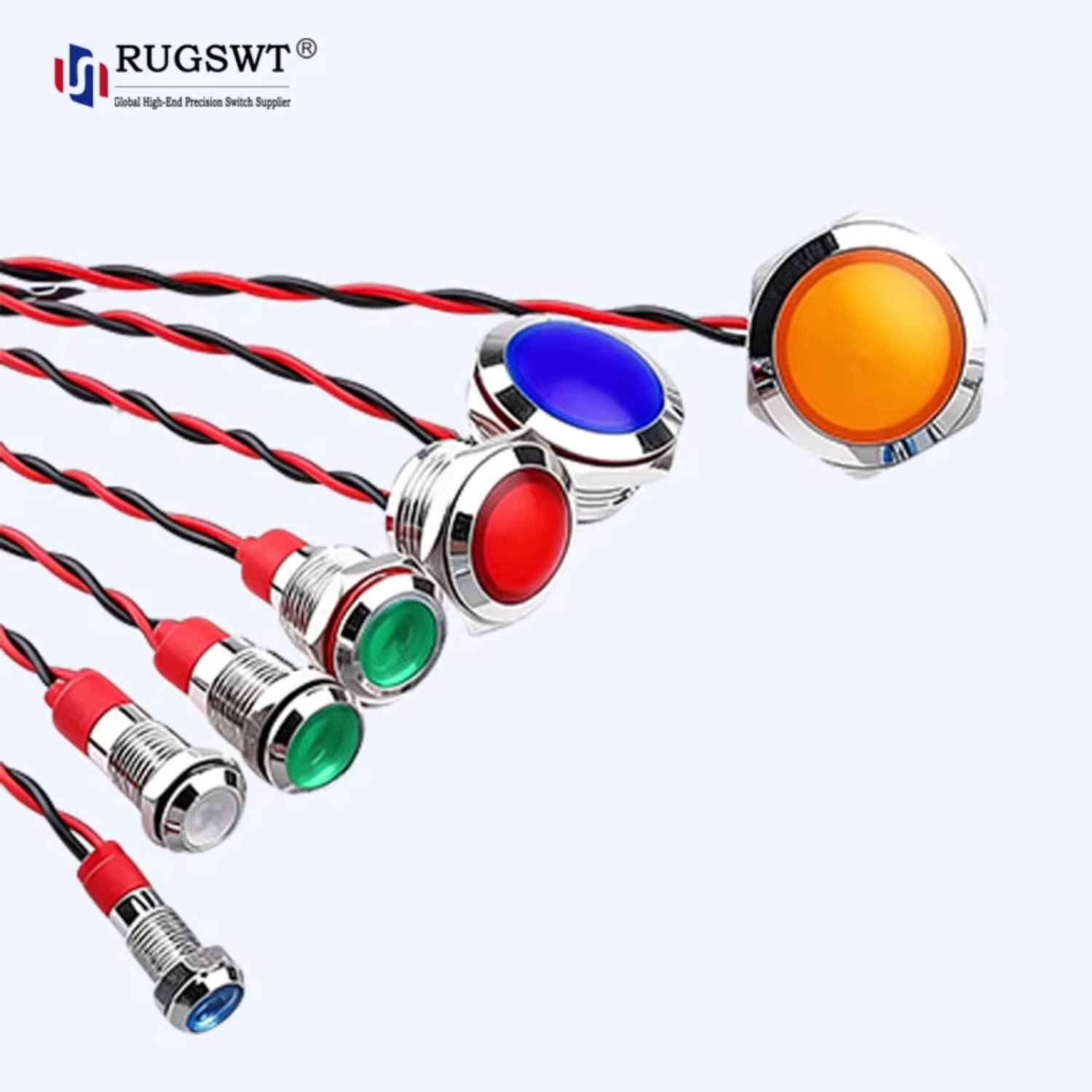 Factory Custom 12V LED Warning Light Amber Red Blue Emergency Strobe Beacon Flashing Lamp for Construction Vehicle
