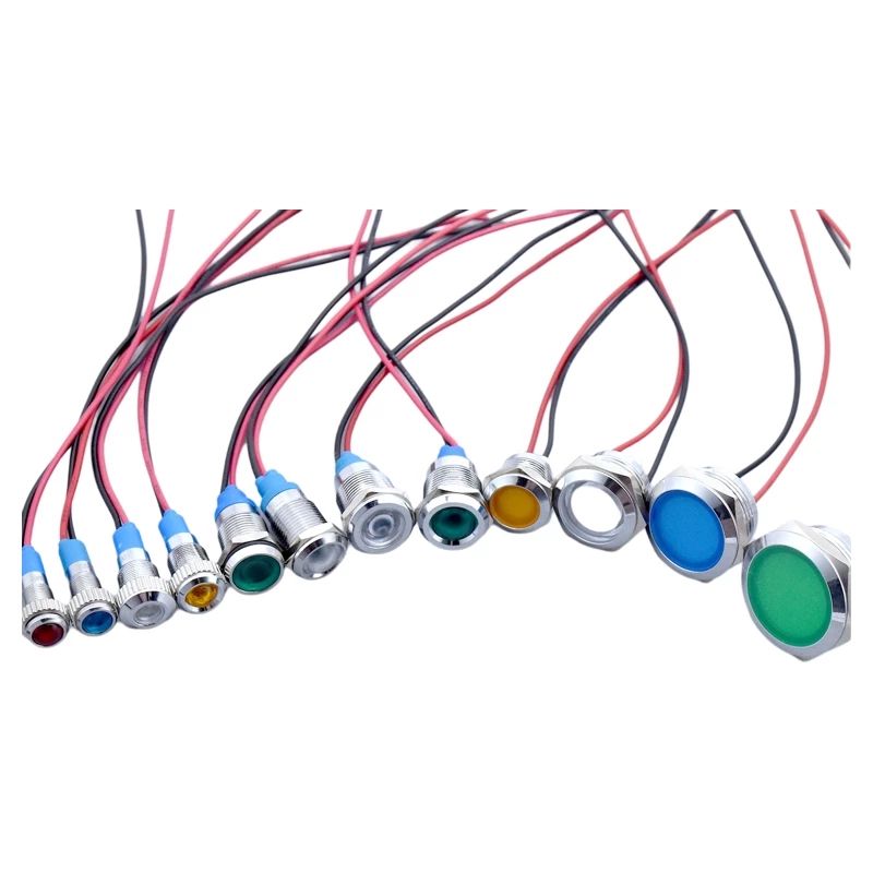 Factory Custom 12V LED Warning Light Amber Red Blue Emergency Strobe Beacon Flashing Lamp for Construction Vehicle
