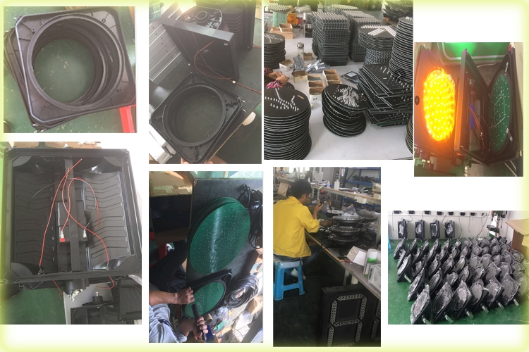 Solar LED Traffic Warning Light Front View