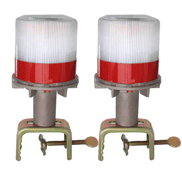 Road Solar Panel Warning Light Flashing Red Traffic Indicator Road Construction Safety Blinker Light Barricade Lights
