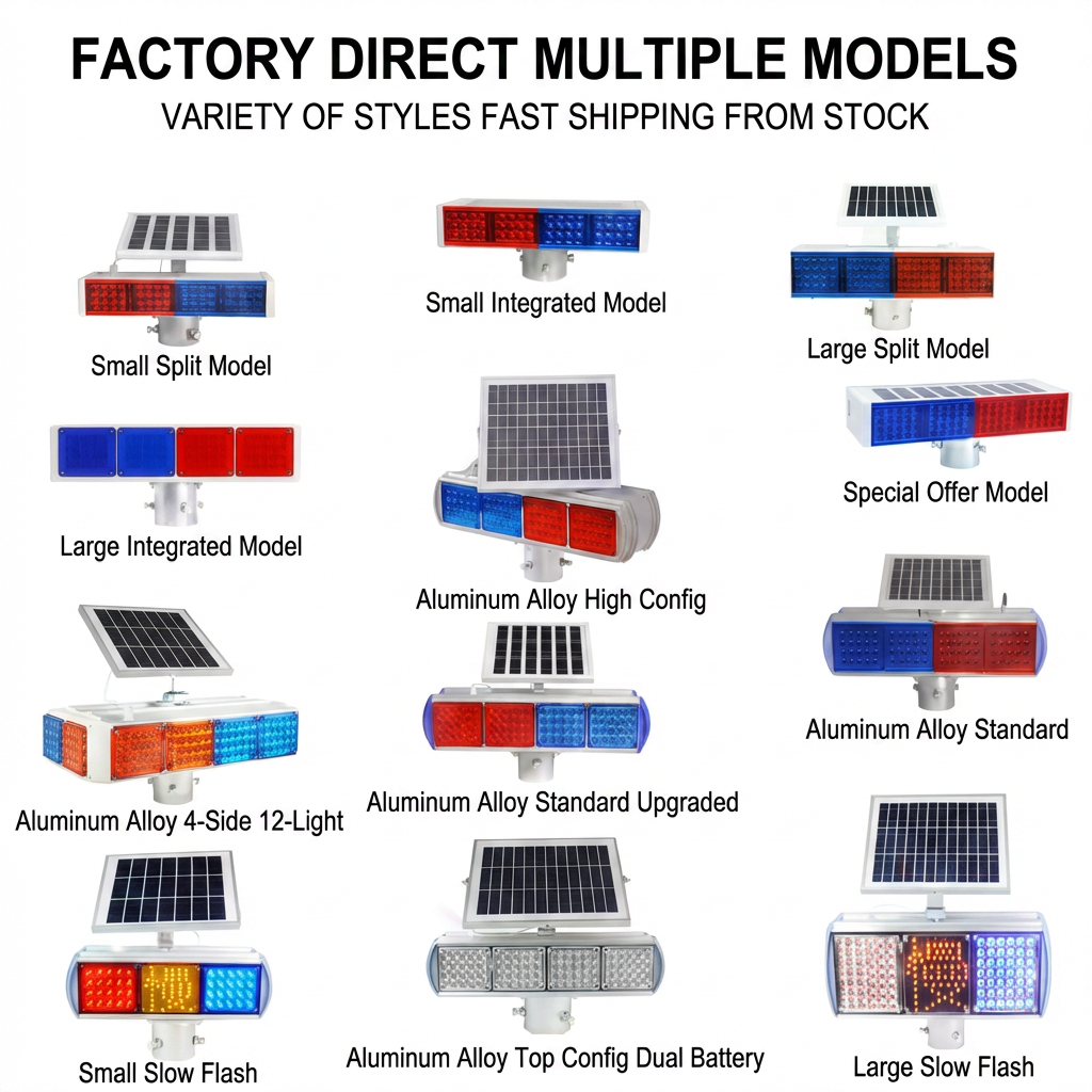 Factory Wholesale Solar Flashing Reflective Traffic Warning Light IP65 Waterproof Aluminum Shell for Road &amp; Construction Safety
