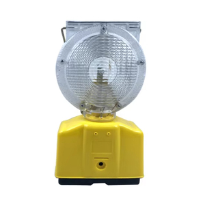 Samite Yellow and White LED Solar Traffic Road Barricade Warning Light Beacons