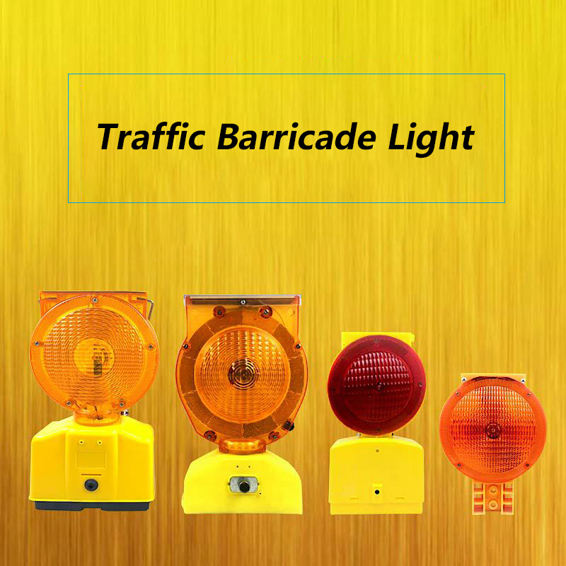 Samite Yellow and White LED Solar Traffic Road Barricade Warning Light Beacons