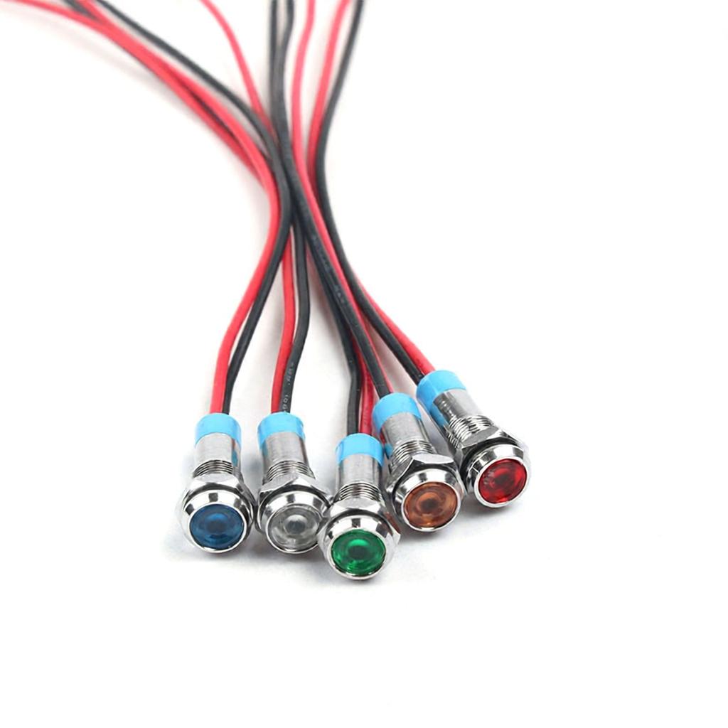 Factory Custom 12V LED Warning Light Amber Red Blue Emergency Strobe Beacon Flashing Lamp for Construction Vehicle