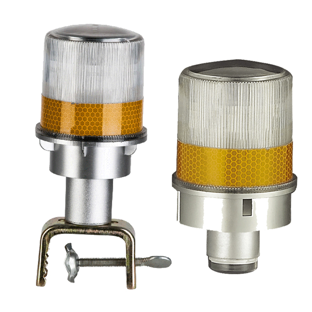 Road Solar Panel Warning Light Flashing Red Traffic Indicator Road Construction Safety Blinker Light Barricade Lights