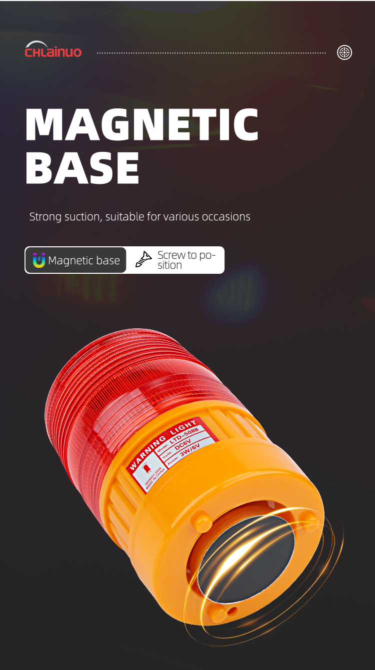 Light Magnetic Flashing Traffic Warning Light