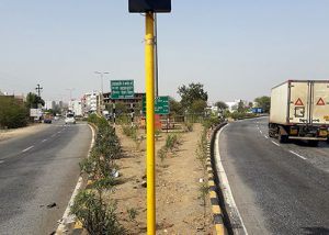 Red blinker light for stop signals and industrial gates