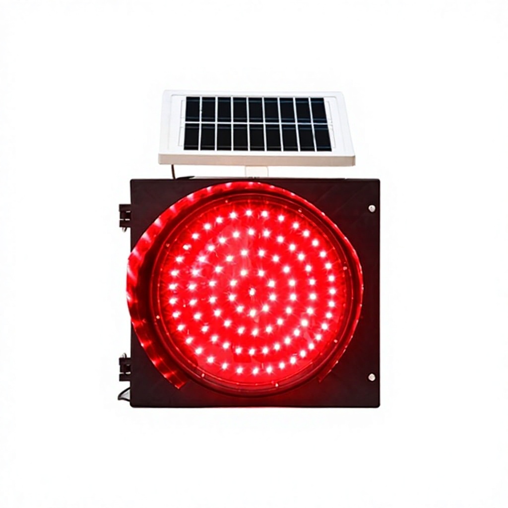 Factory Wholesale Solar Powered LED Red Flashing Warning Beacon Light IP65 Waterproof for Road Traffic Safety
