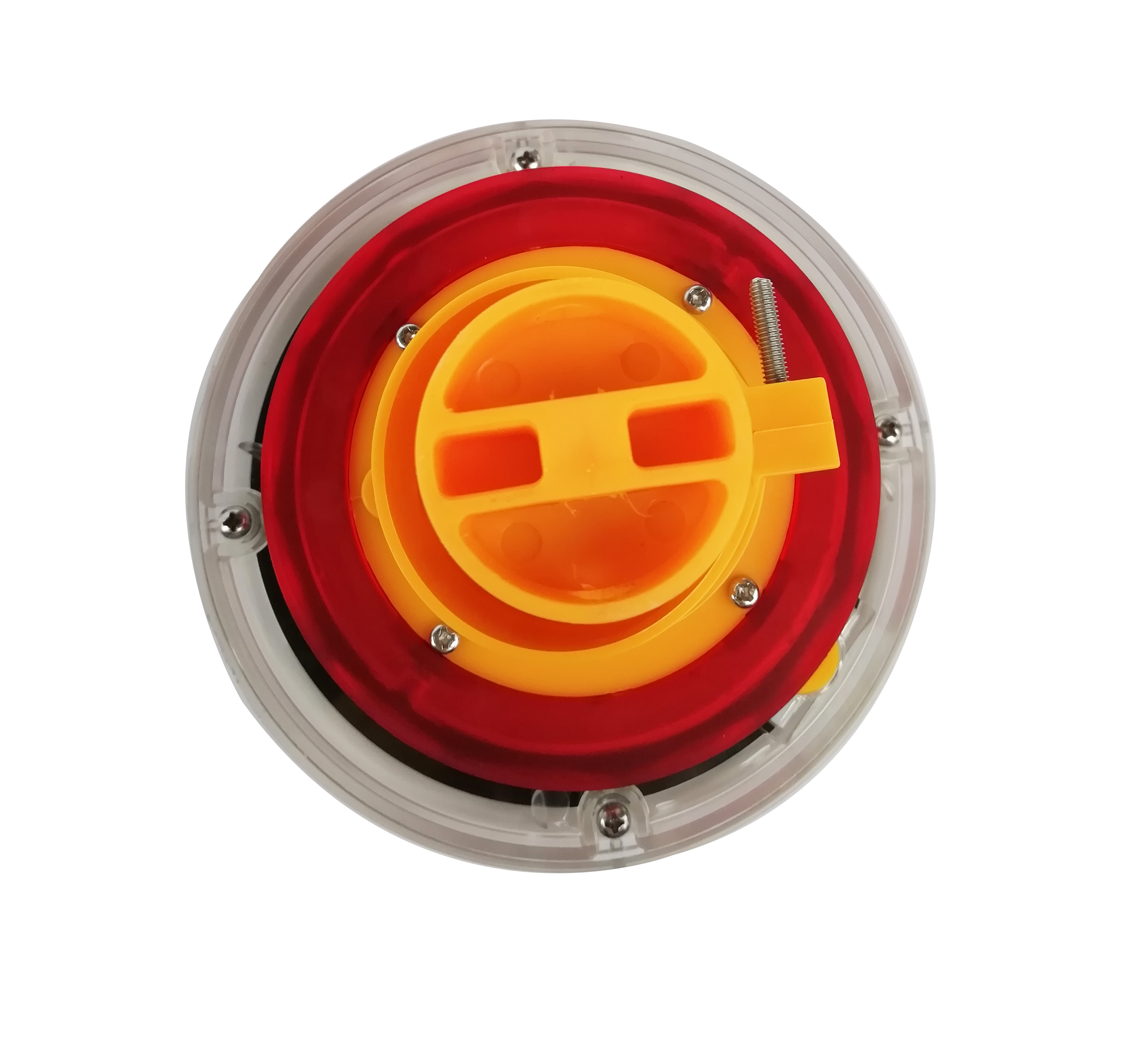 Solar Warning Traffic Light LED Yellow Traffic Signal Lamp Durable Aluminium &amp; PC Material