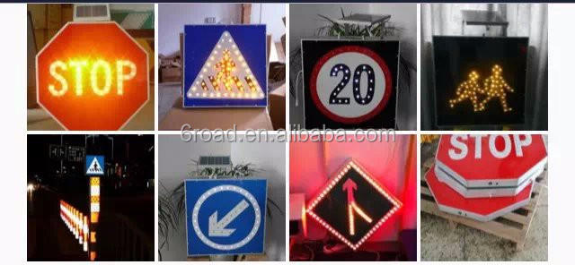 Arrow Solar Traffic Signs, Solar Directional LED Flash Warning Chevron (Solar Traffic Sign)