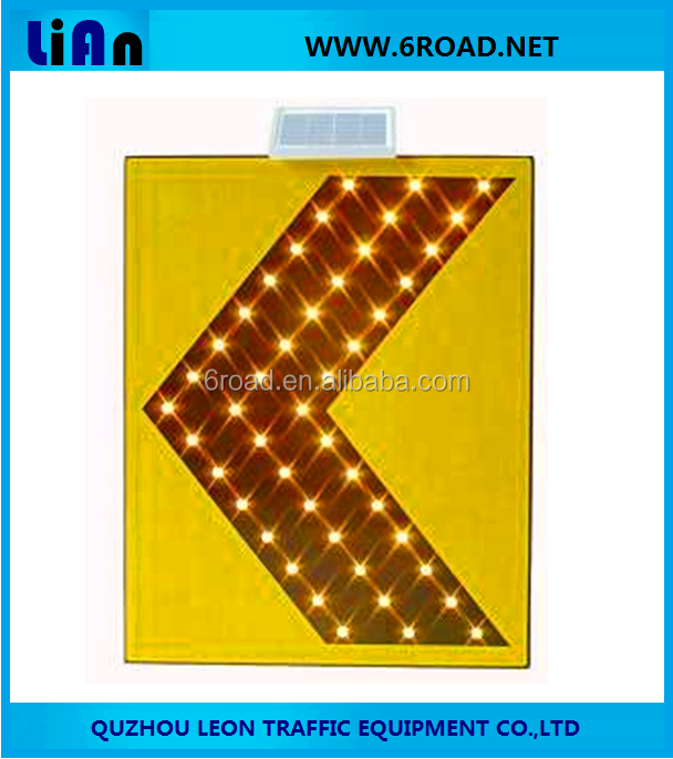 Arrow Solar Traffic Signs, Solar Directional LED Flash Warning Chevron (Solar Traffic Sign)