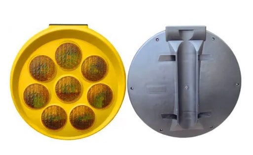 Sunflower Solar Amber Strobe LED Warning Light IP65 8 LEDs Traffic Safety Flashing Lamp for Road Construction