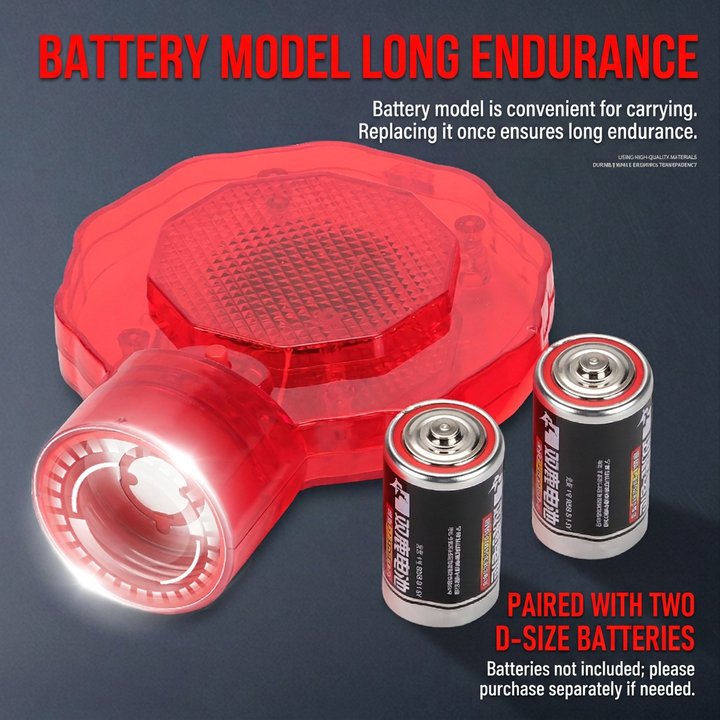 Hand Held Portable LED Red Yellow Emergency Construction Roadblock Strobe Flashing Safety Beacon Traffic Warning Light