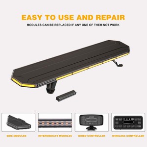 Extreme Bright Intensity Construction Detachable Rooftop Low Profile Hazard Flash Light