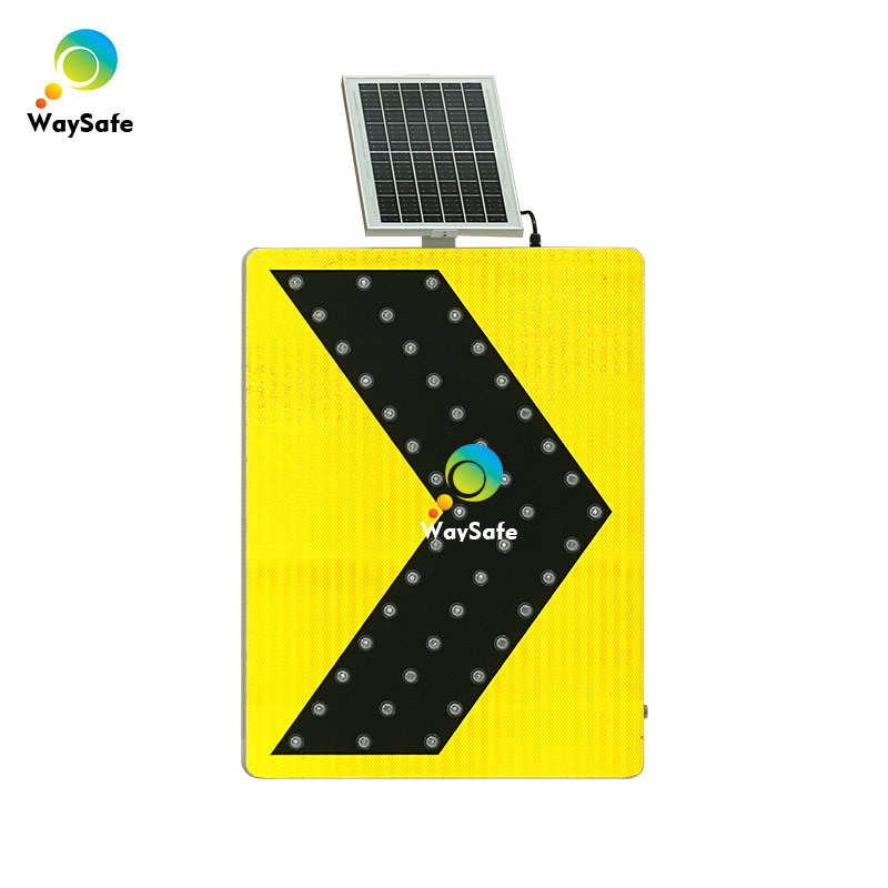 600x800mm Aluminum Herringbone V Shaped High Speed Curve Flashing Solar LED Chevron Arrow Traffic Sign Board Detachable Sides