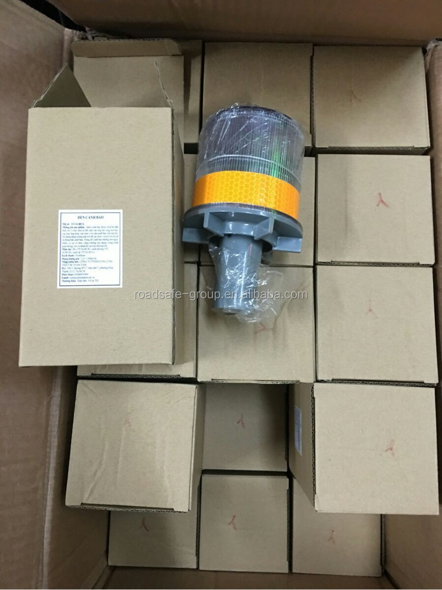 Solar LED Traffic Cone Light Blinker-Safety Warning Lamp