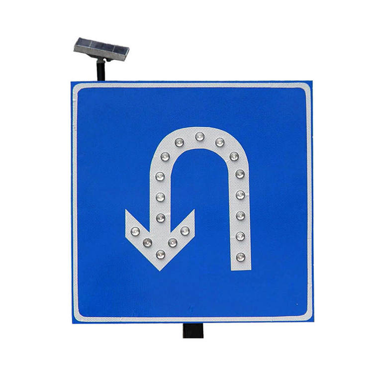 Warning LED Flashing Solar Traffic Sign Board Aluminum Solar-Powered Road Safety Signal Light UV Printed Speed Limit Signage