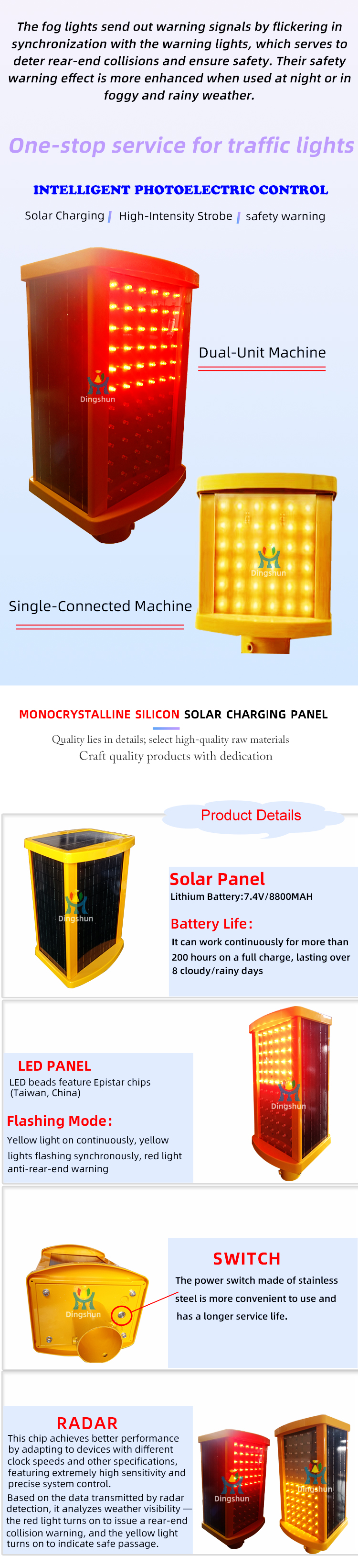 Foggy Weather Highway Guice Warning Light system diagram