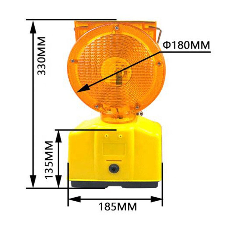 Solar Powered Road Construction Traffic Blinking Barricade Solar Warning Lights Obstacle Safety Flashing Light