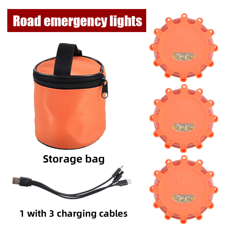 Wholesale Emergency LED Road Flare Lights with Magnetic Hook Traffic Warning Flash Patterns Product