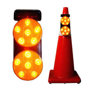 Synchronized Blink LED Traffic Warning Light Temperature Resistant Battery Operated for Long Time Construction