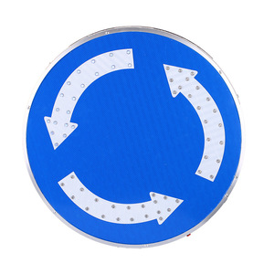 Warning LED Flashing Solar Traffic Sign Board UV Printed Speed Limit