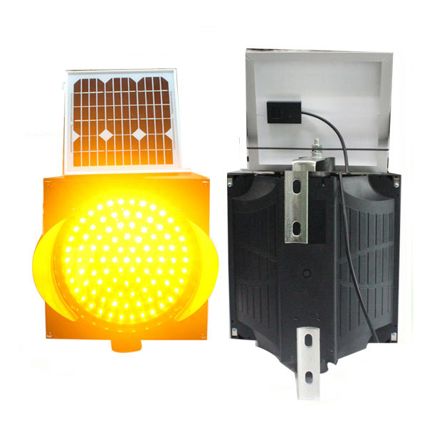 Solar Powered Led Flashing Beacon Yellow Red 300mm Strobe Warning Lights Blinking Lantern Warning Lights