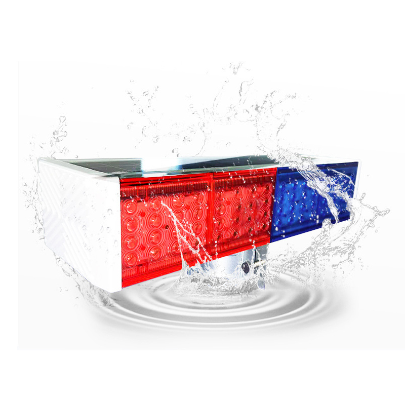 Solar Strobe Portable Light Traffic Flashing Lights Road Red Blue Led Warning Lamp