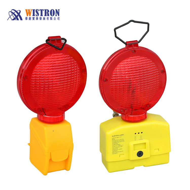 Solar Powered Road Construction Traffic Blinking Barricade Solar Warning Lights Obstacle Safety Flashing Light