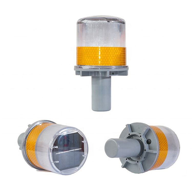 Traffic Cone Flashing Warning Light Solar Warning Beacon Light for Traffic Cone