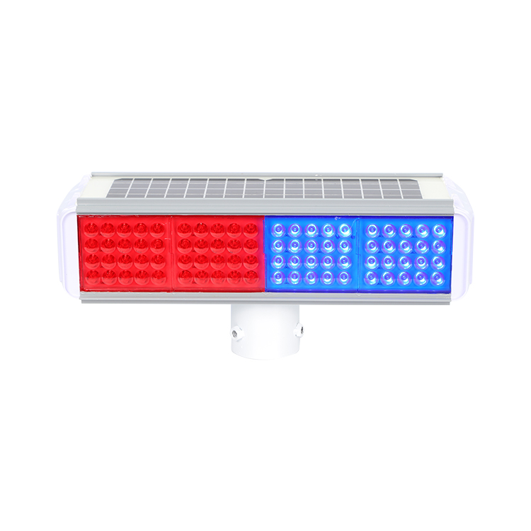 Traffic Integrated Solar Flash Warning Barricade Light LED Red Blue Flash 1000m Visibility Wind Resistance Intersections for