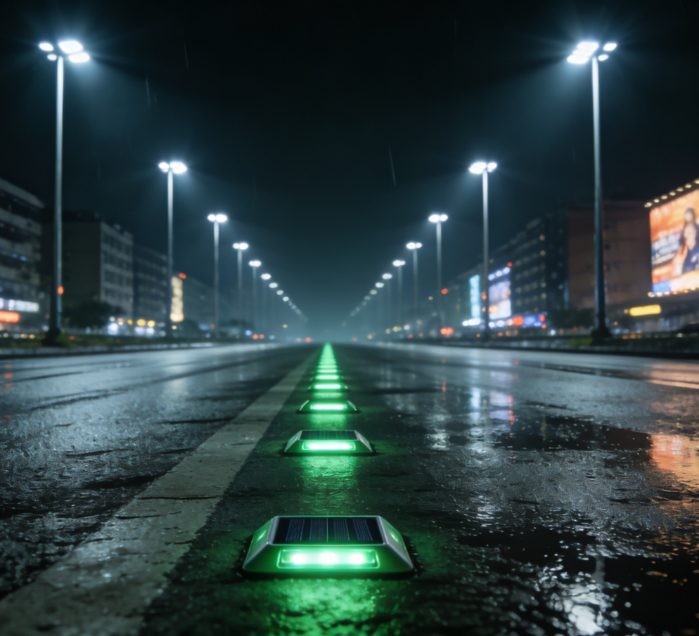IP68 Steel Solar Road Studs Street Light with Bright Traffic Beacon Road Safety Warning Lights Solar Road Safety Strobe Light